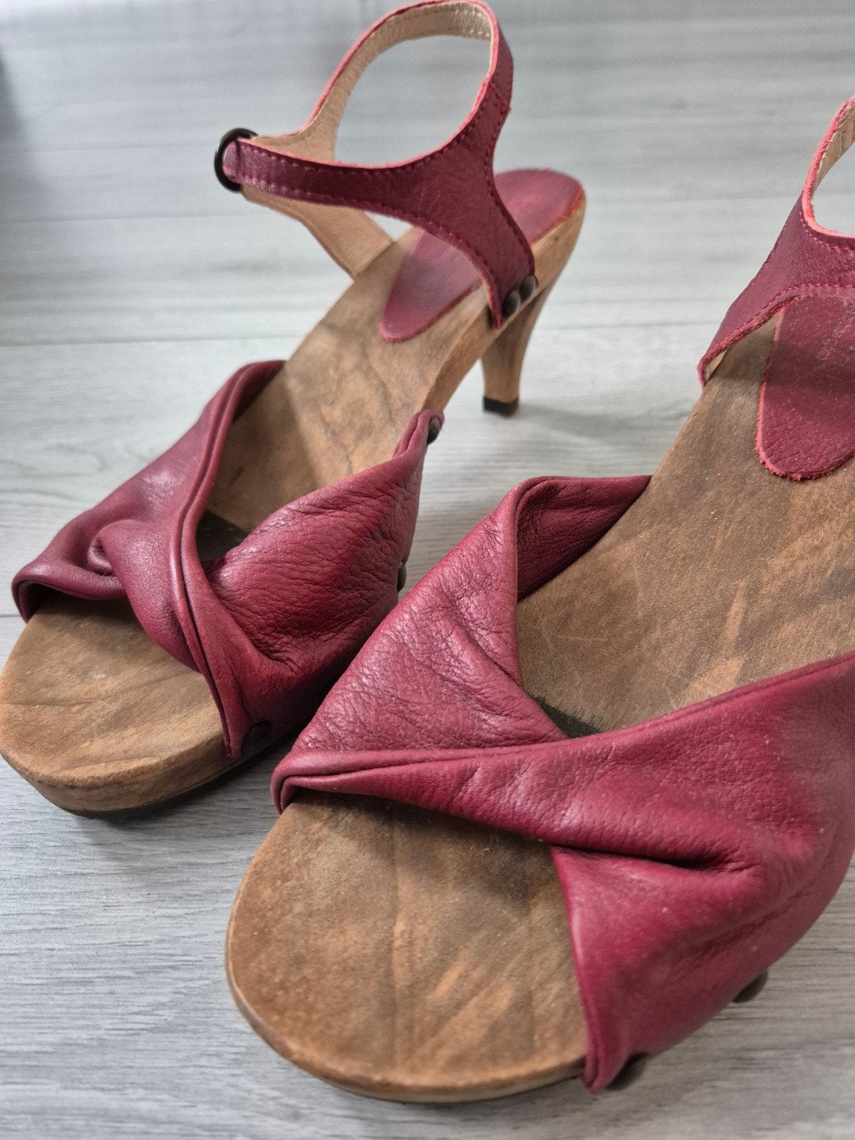 Sanita klompjes maat 40, Zo goed als nieuw, Sanita, Rood, Sandalen of Muiltjes