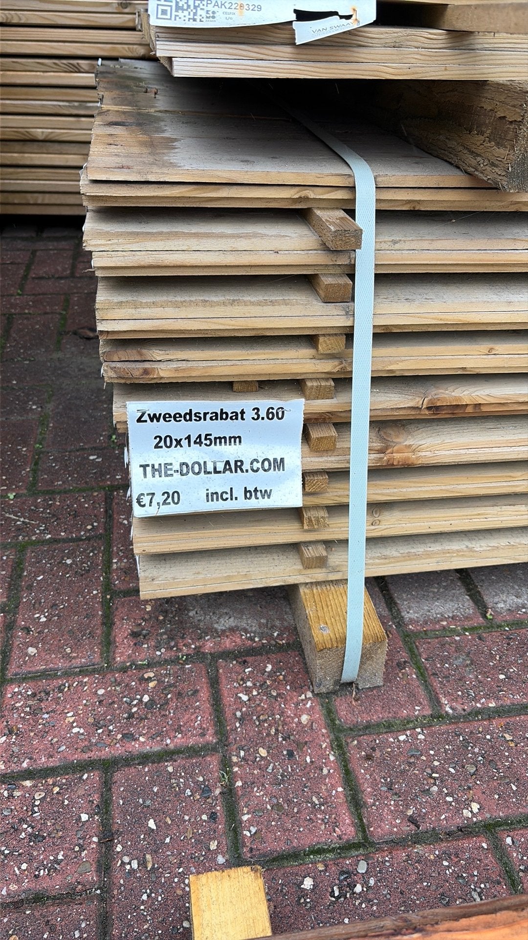 Zweeds rabat, Ophalen, Nieuw, 250 cm of meer, Planken