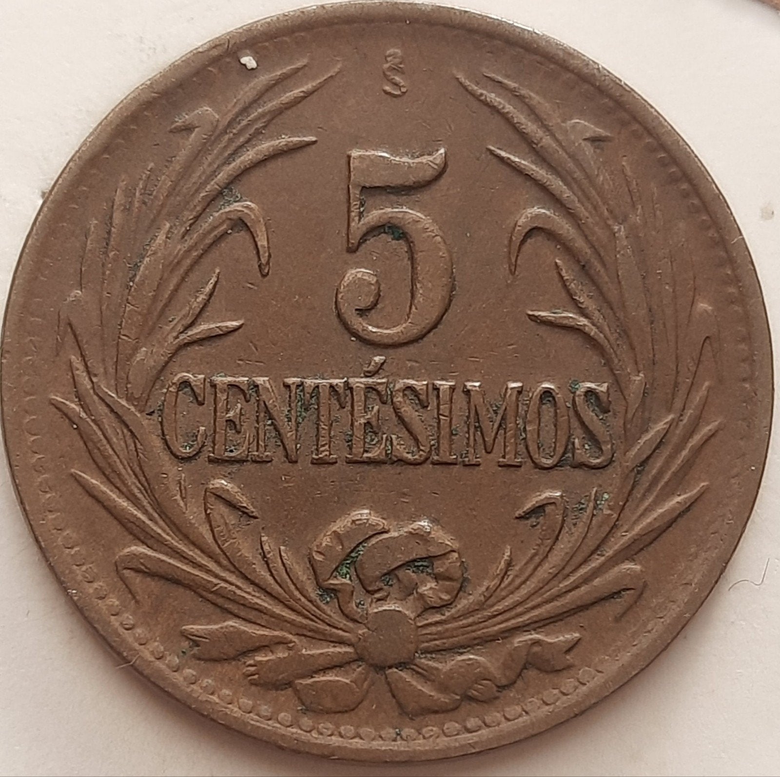 Uruguay 5 centésimo 1946, Oplage: 2000.000., Ophalen of Verzenden, Zuid-Amerika, Losse munt