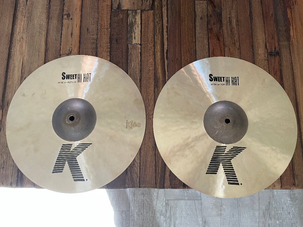 K Zildjian - Sweet Hihats - 14 inch - ZGAN, Muziek en Instrumenten, Ophalen of Verzenden, Zo goed als nieuw, Overige merken