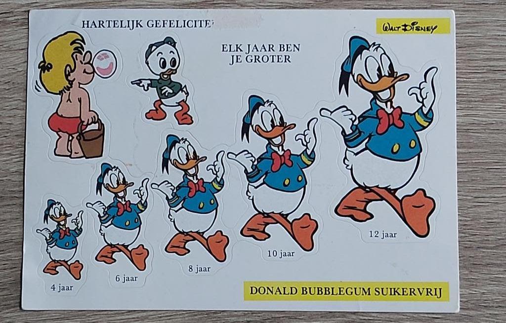 Jaren70/80 Ansicht DONALD VERJAARDAGSCLUB ., Ophalen of Verzenden, 1960 tot 1980, Gelopen, Overige thema's