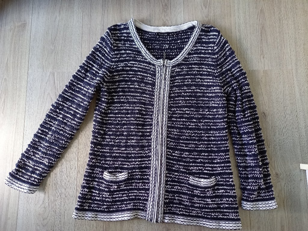 Vest Blauw met Wit Witteveen Maat XL, Kleding | Dames, Blauw, Maat 46/48 (XL) of groter, Ophalen of Verzenden, Witteveen