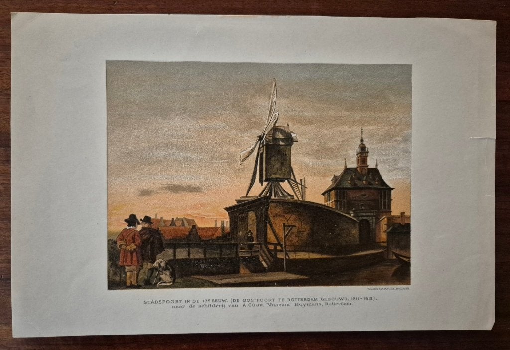 prent stadspoort Rotterdam (A. Cuijp), Ophalen, Gebruikt, Minder dan 50 cm, Print