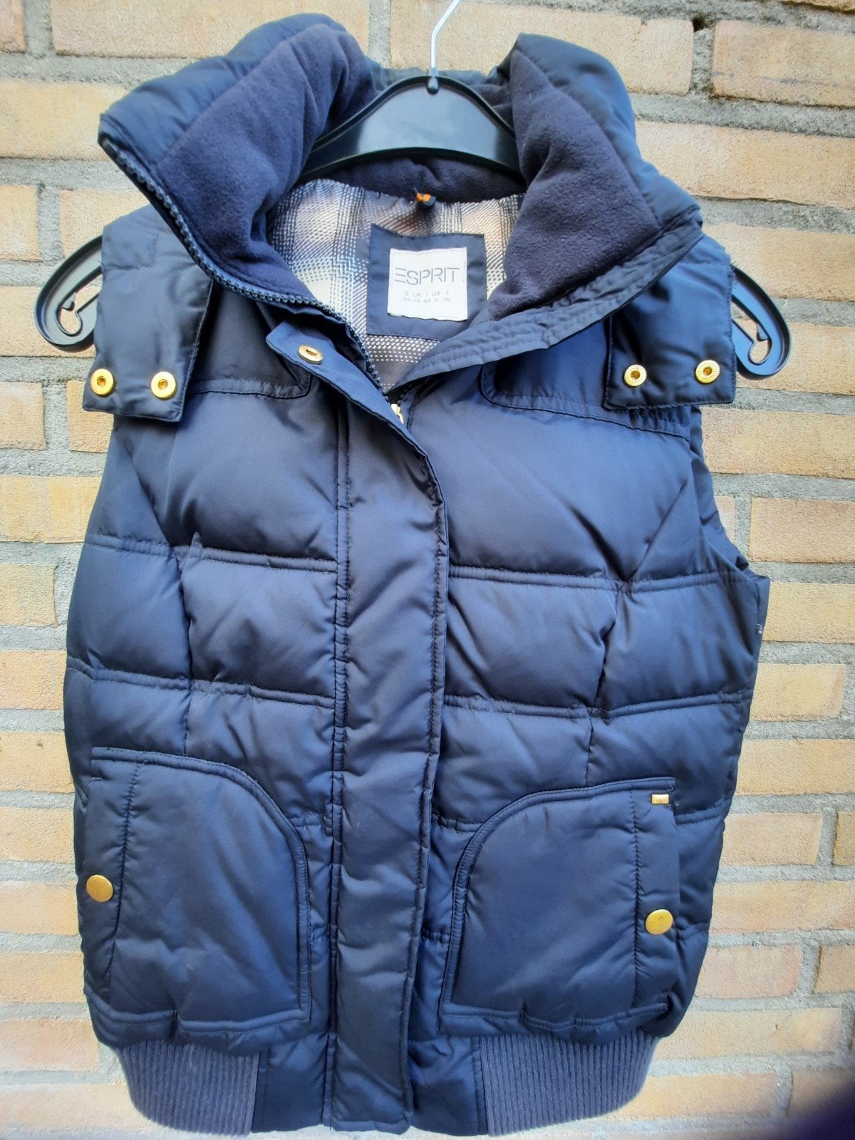 Bodywarmer, merk: Esprit, dames, Maat 36-38, donker blauw., Blauw, Ophalen of Verzenden, Zo goed als nieuw, Maat 36 (S)