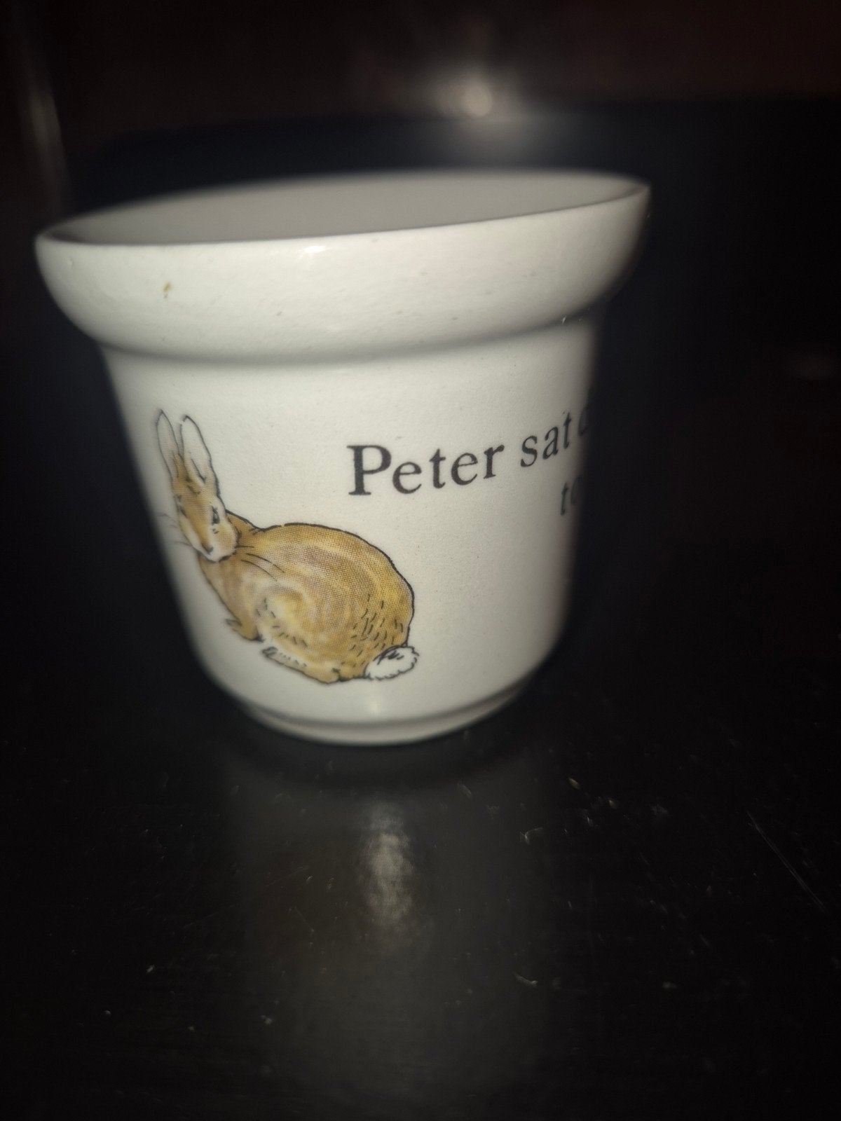 wedgewood Peter Rabbit eierdopje, Ophalen of Verzenden, Zo goed als nieuw, Porselein