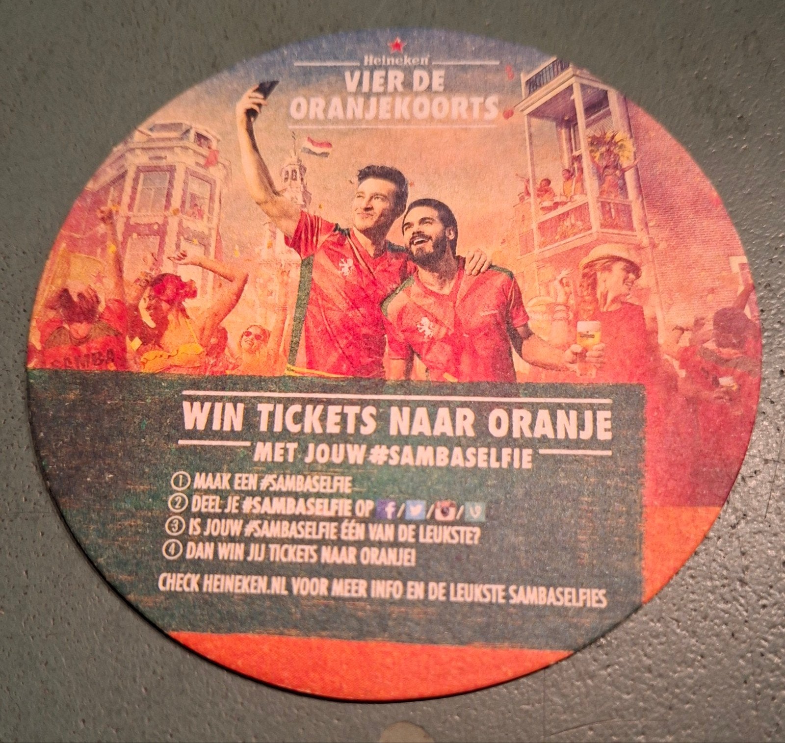 Bierviltje Heineken:Win tickets naar Oranje, Ophalen of Verzenden, Viltje(s), Heineken