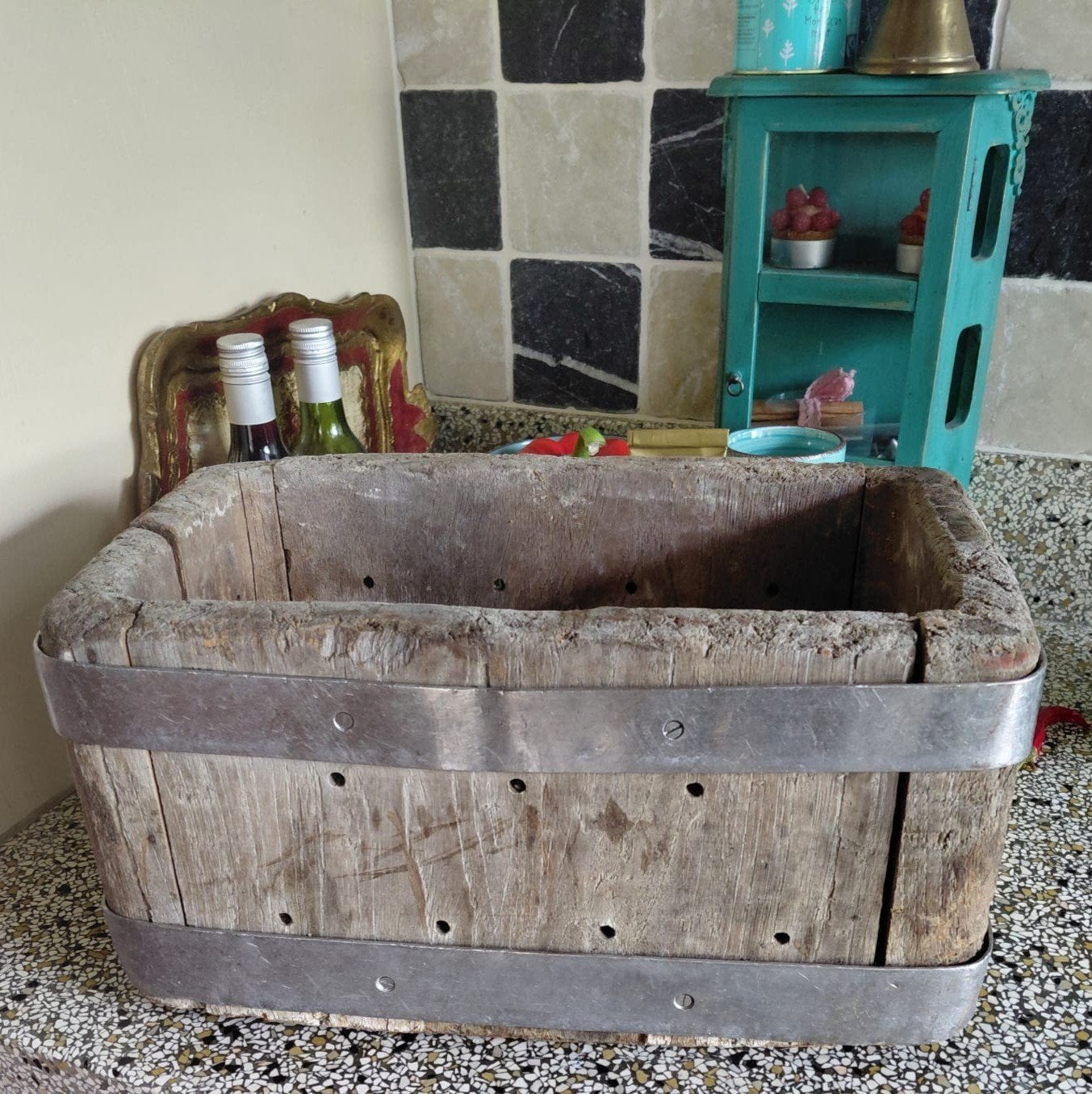 Oude antieke kaasmal hout, Ophalen, Minder dan 50 cm
