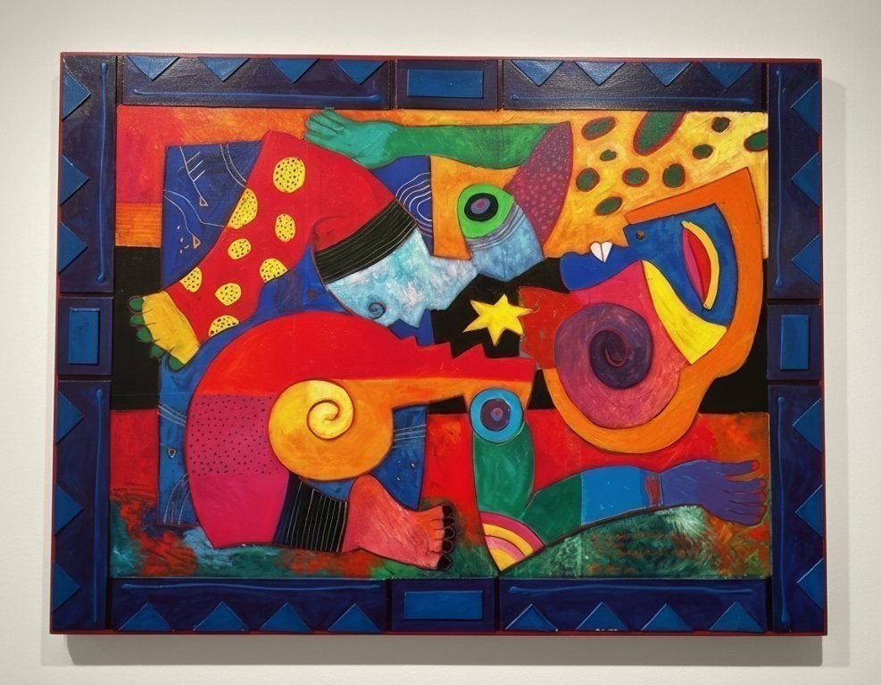 CLEMENS BRIELS - "Touched to the Core" met Certificaat, Ophalen, Abstract, Handgeschilderd, Overige materialen