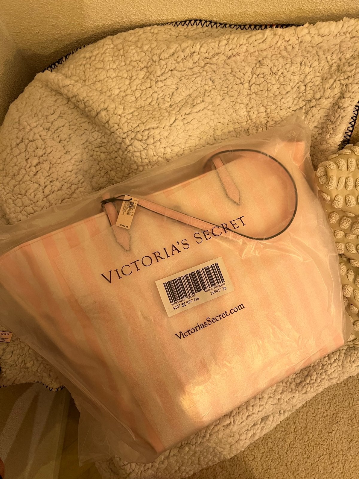 Victoria's Secret Iconische Strepen Tote Tas, Ophalen of Verzenden, Nieuw, Roze, Shopper
