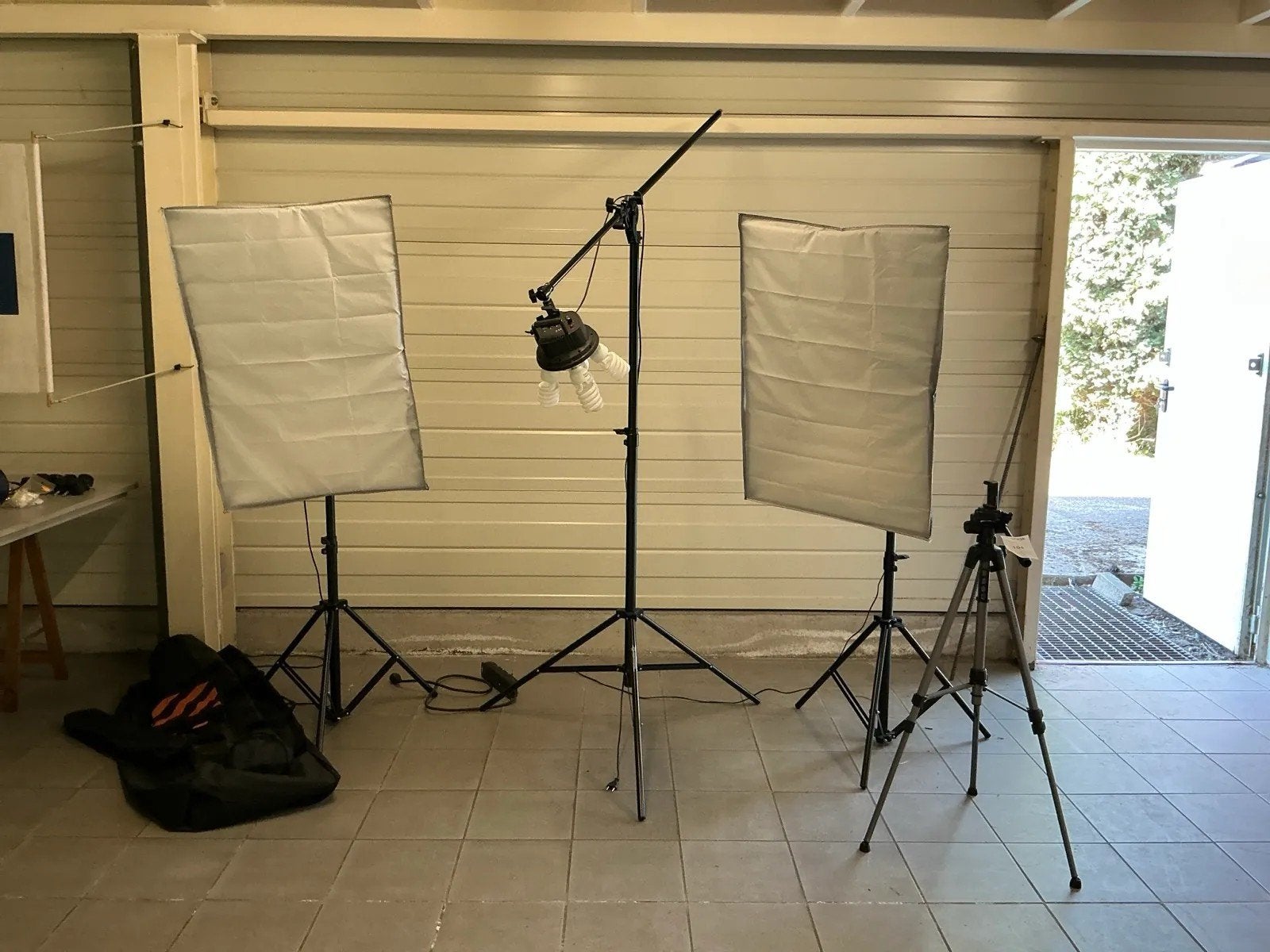 Complete fotostudio set met softboxen, statieven en tassen, Ophalen, Complete fotostudio, Bresser, Inclusief lampen