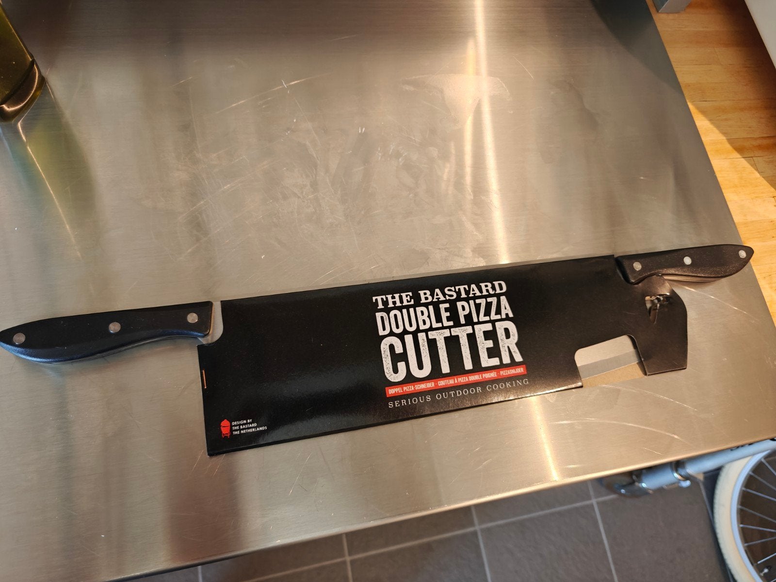 The Bastard Double Pizza Cutter - Nieuw, Overige typen, Nieuw, Ophalen of Verzenden, Zwart