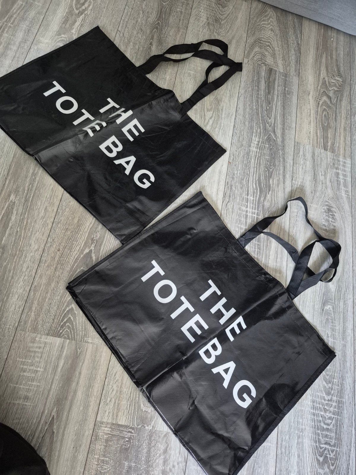 Set van 2 'THE TOTE BAG' boodschappentassen, Ophalen of Verzenden, Nieuw, Zwart, Shopper
