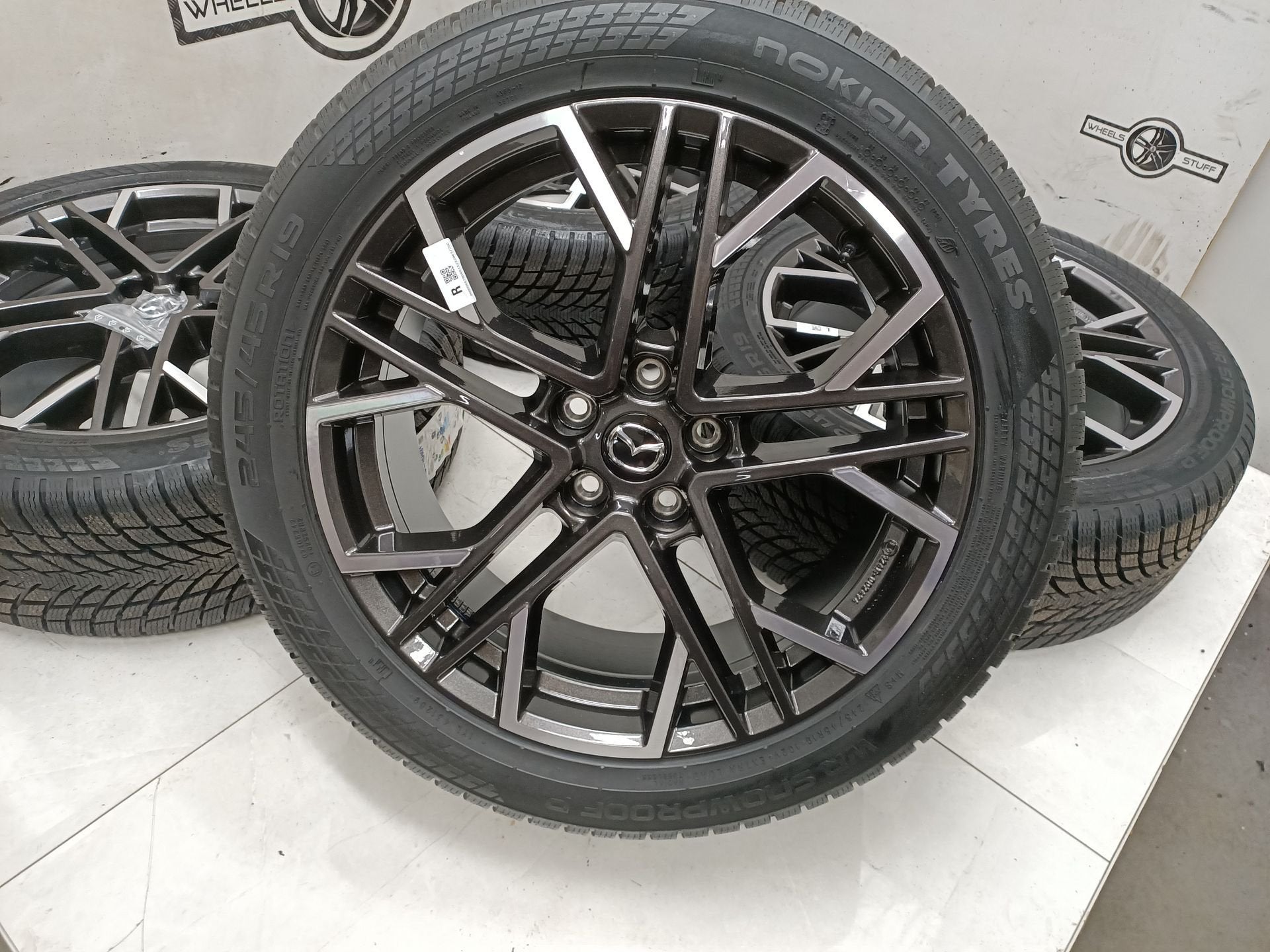 Mazda 6E lichtmetaal velgen 19"inch winterbanden 5x114.3, Gebruikt, -, -, Banden en Velgen