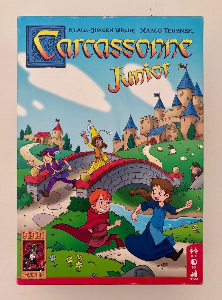 Carcassonne Junior – 999 Games – Compleet bordspel, Drie of vier spelers, Ophalen, Gebruikt, 999 Games