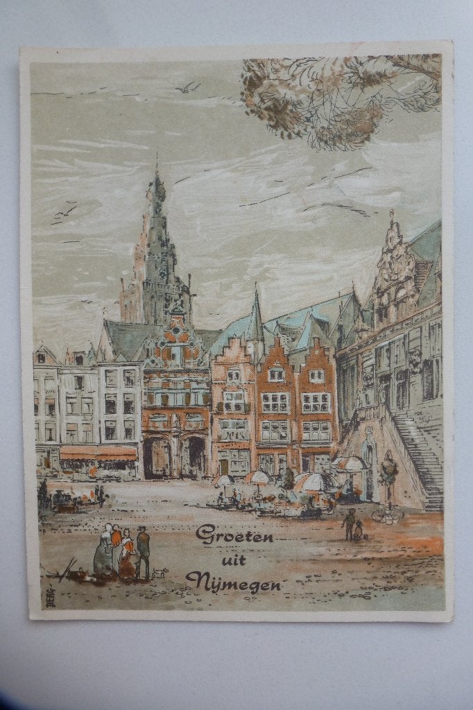 jaren 50 NIJMEGEN Koninklijke Dobbelman Castella zeepmerk, Ophalen, 1940 tot 1960, Gelopen, Gelderland