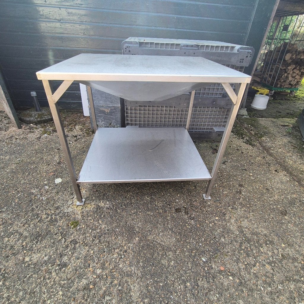 RVS tafel, Ophalen, Gebruikt, 50 tot 100 cm, 50 tot 100 cm