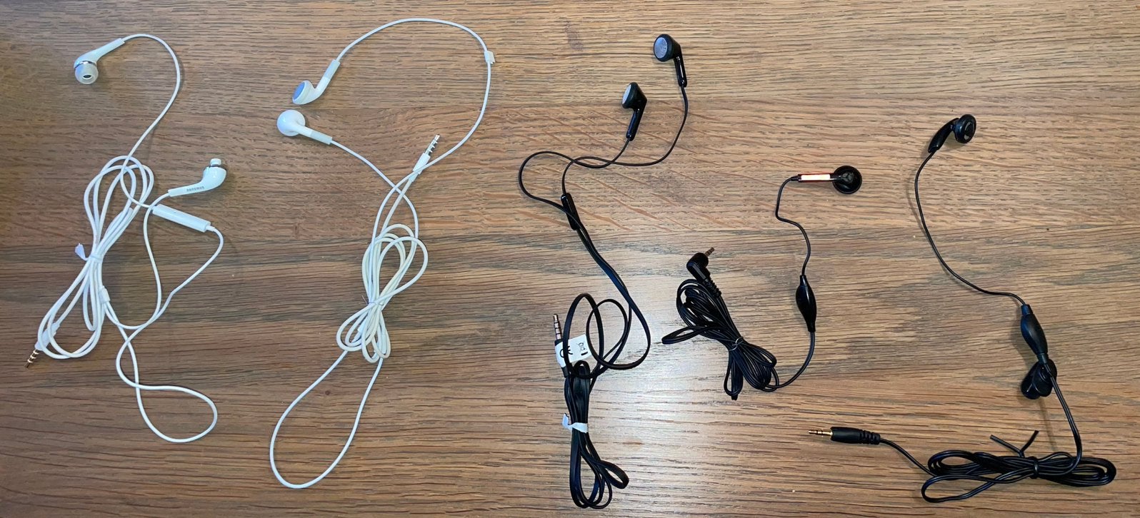 Headphone oordopjes earplugs mini Jack 3,5mm 2,5mm Samsung, Ophalen, Zo goed als nieuw
