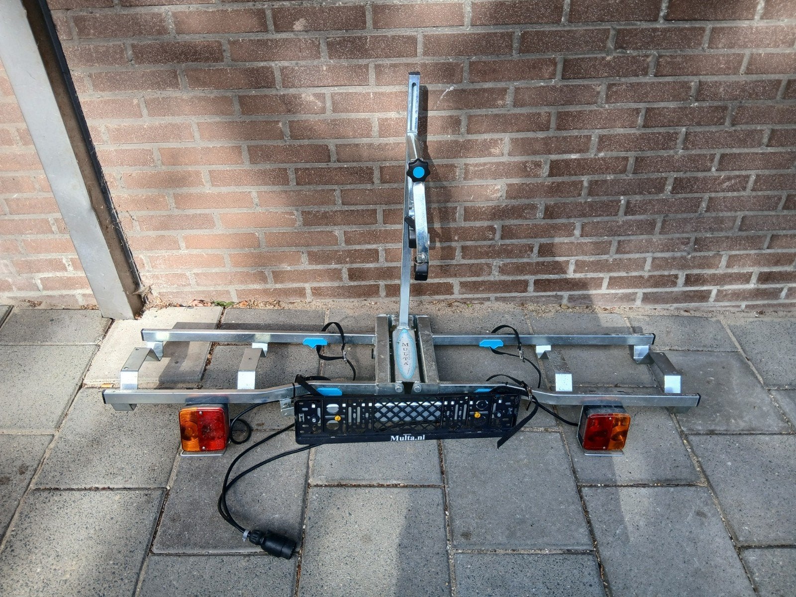 Opvouwbare Multa fietsendrager voor 2 fietsen, Auto diversen, Fietsendragers, Ophalen, 2 fietsen, Gebruikt, Trekhaakdrager