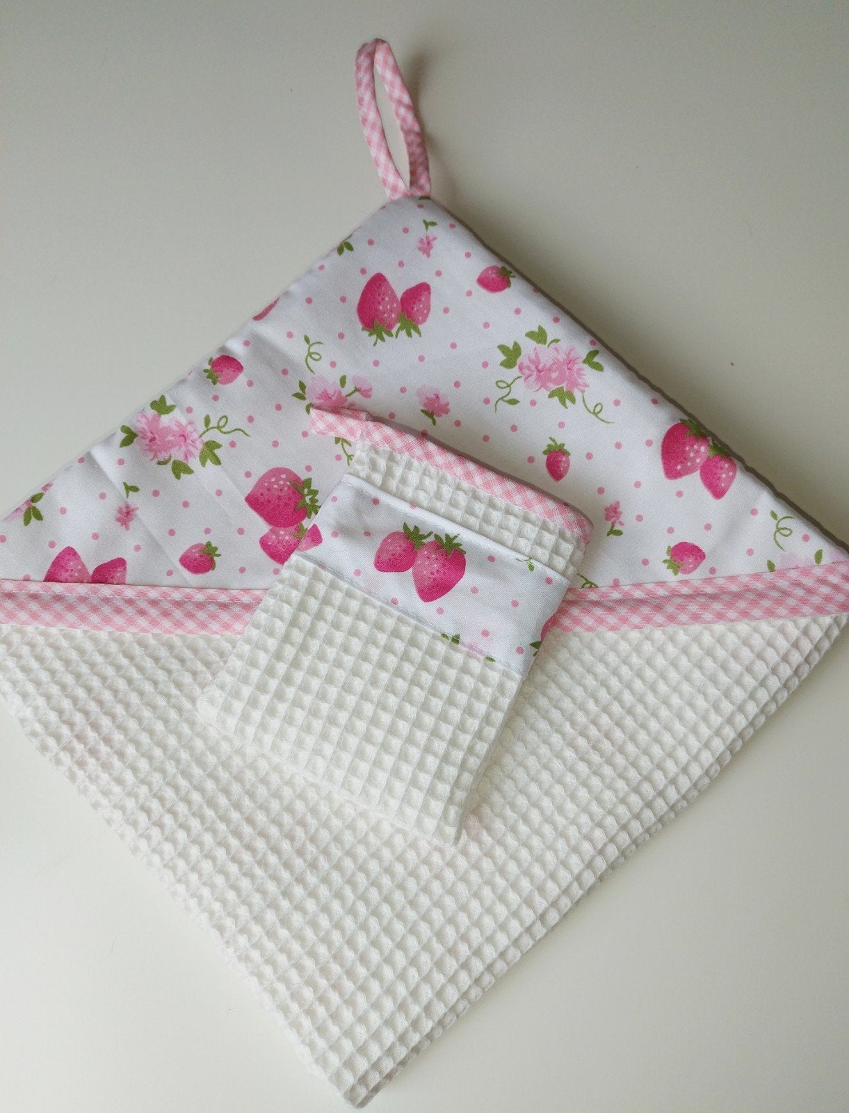 Poppenbadcape met washand, Ophalen of Verzenden, Nieuw, Babypop