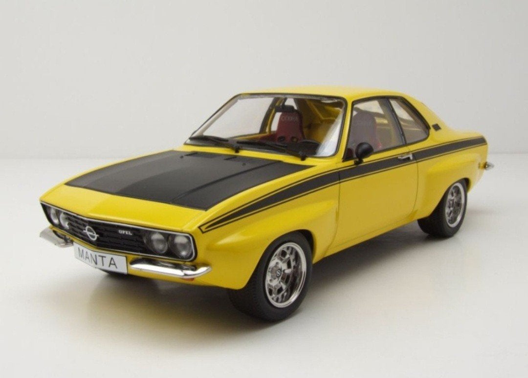 1:18 Opel Manta A Irmscher Geel/Zwart 1974 Model Car Groep, Ophalen of Verzenden, Nieuw, Auto, Overige merken