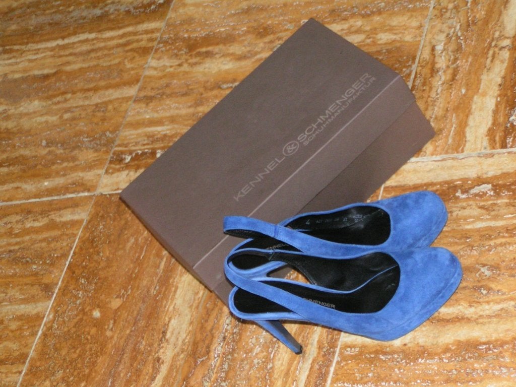 KENNEL&SCHMENGER  hakken,Mt 35,5 (2,5) als nieuw, Tweedehands, Blauw, Ophalen of Verzenden, Zo goed als nieuw
