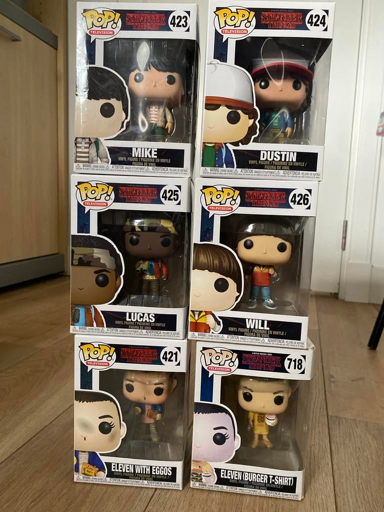 Stranger Things Funko Pop! set van 6, Ophalen of Verzenden, Zo goed als nieuw