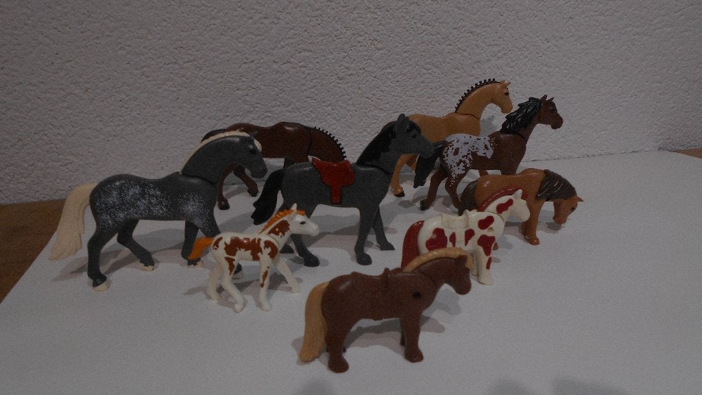 Playmobil 9 paarden zoals op foto's, Gebruikt, Losse onderdelen, Overige typen, Ophalen of Verzenden