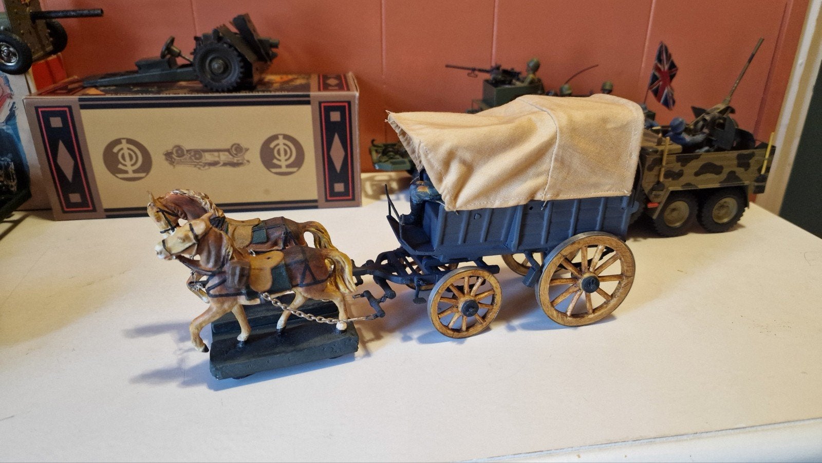 Hausser Elastolin blikken Panjewagen, Ophalen of Verzenden