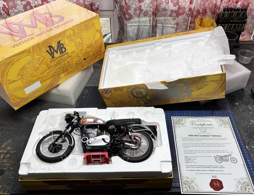 BSA Goldstar Clubman 1956  Vintage Motor Brands (VMB). 1:6, Ophalen of Verzenden, Nieuw, 1:5 t/m 1:8, Motor