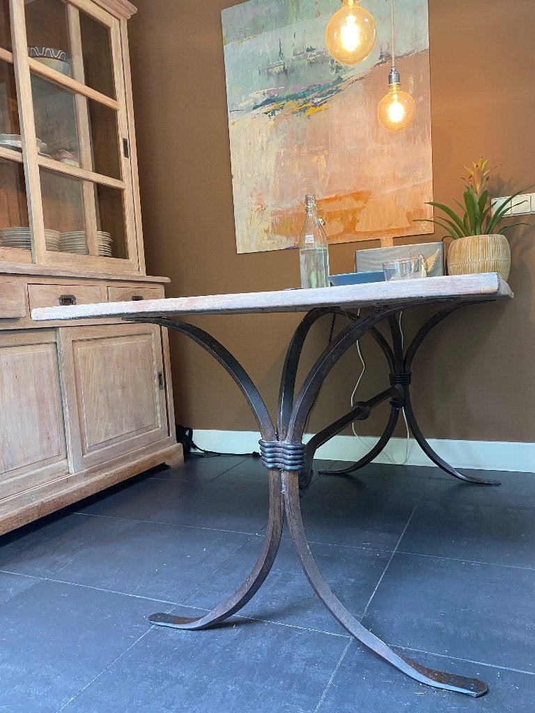 Teakhouten tafel (binnen of buiten), Ophalen, 100 tot 150 cm, Teakhout, Zo goed als nieuw