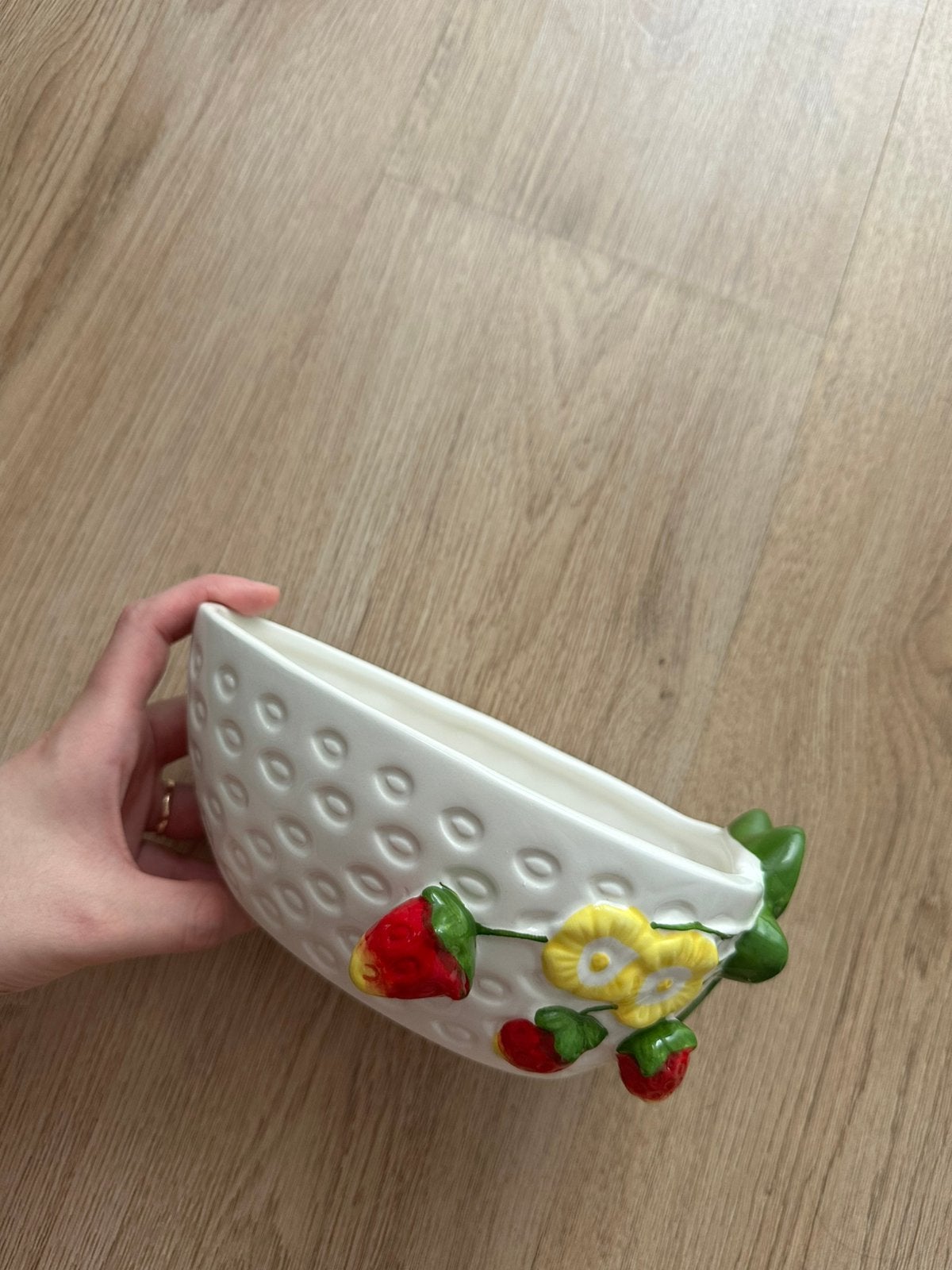 Schattige fruitschaal, Huis en Inrichting, Ophalen, Zo goed als nieuw, Rond, Steen of Aardewerk