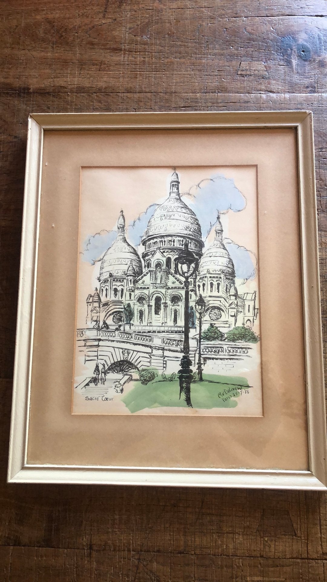 Oude gemengde techniek, Antiek en Kunst, Ophalen of Verzenden