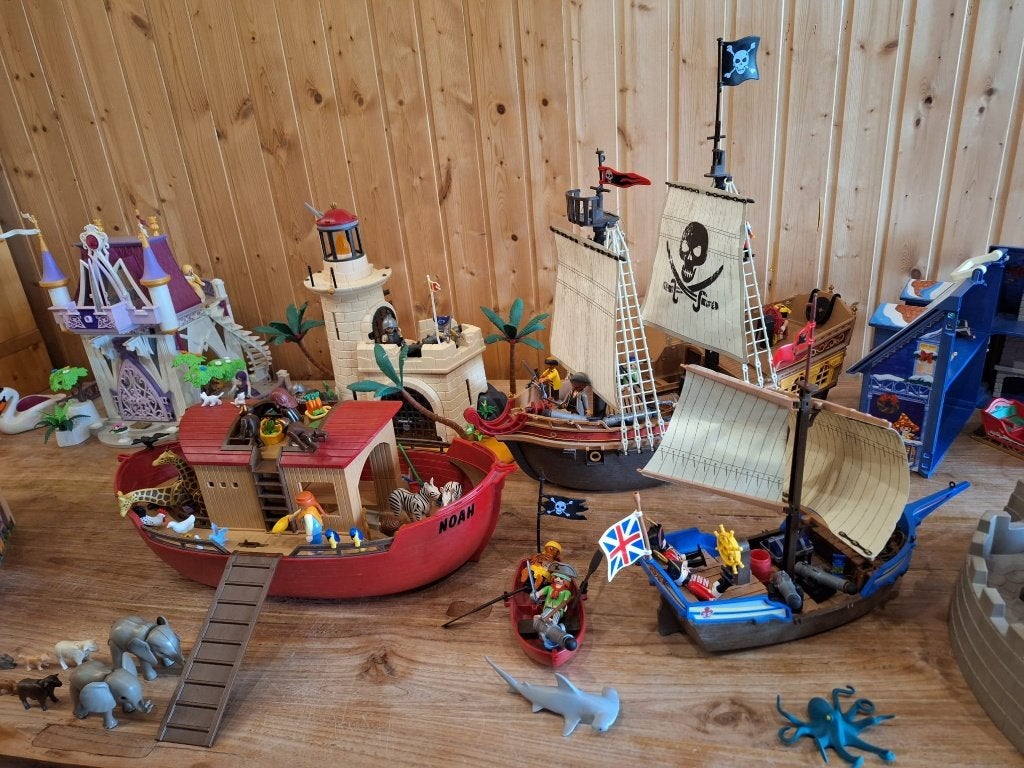Playmobil 5137 – Piratensloep met hamerhaai, Ophalen, Gebruikt, Complete set, Boot/Schip
