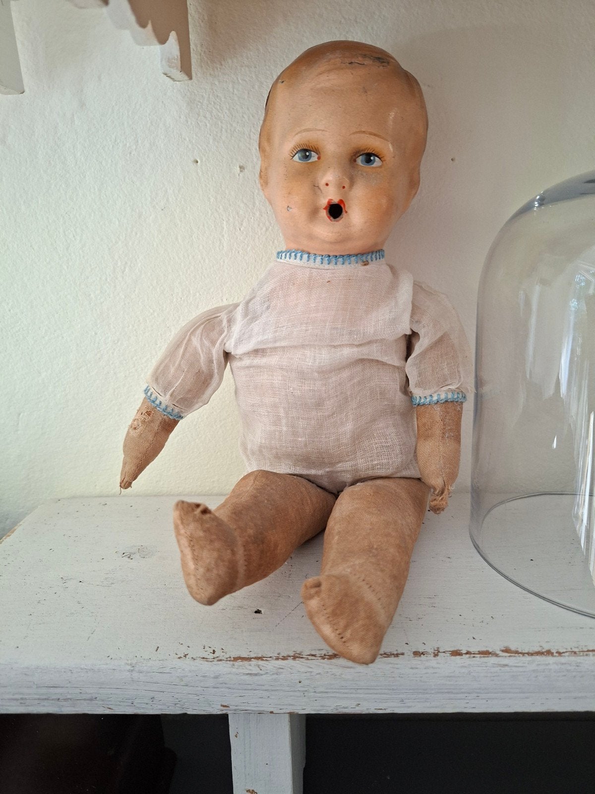 Lief klein Oud popje.️❤️, Antiek en Kunst, Antiek | Speelgoed, Ophalen of Verzenden