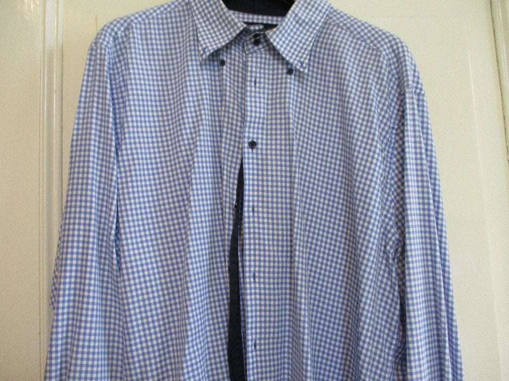 Tomasso tailored overhemd in de maat 3XL oktoberfeest, Kleding | Heren, Blauw, Ophalen of Verzenden, Zo goed als nieuw, Overige halswijdtes