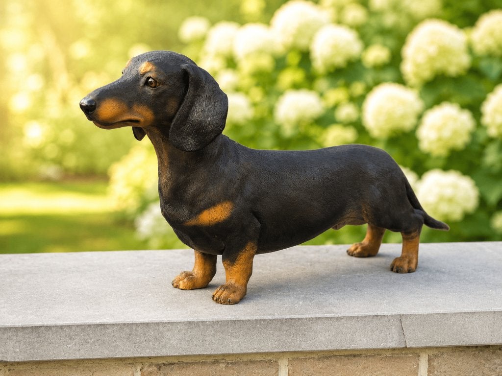Bronzen beeld / TECKEL / 73 cm lang / 33 cm hoog