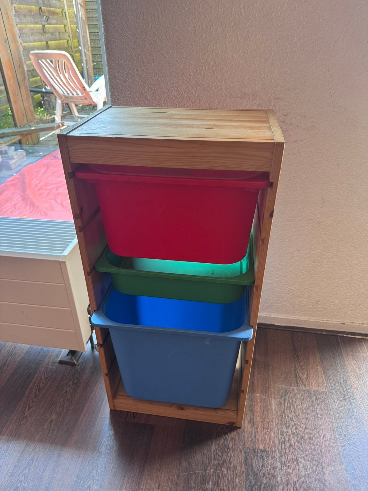 Trofast kastje ikea met opbergbakken, Ophalen, Minder dan 50 cm, Gebruikt, Minder dan 100 cm