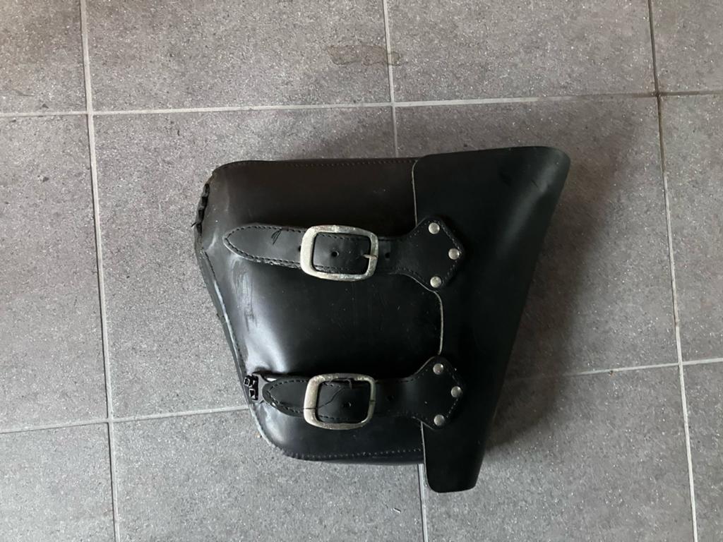 Harley Davidson Swing arm tas leder, Ophalen, Gebruikt