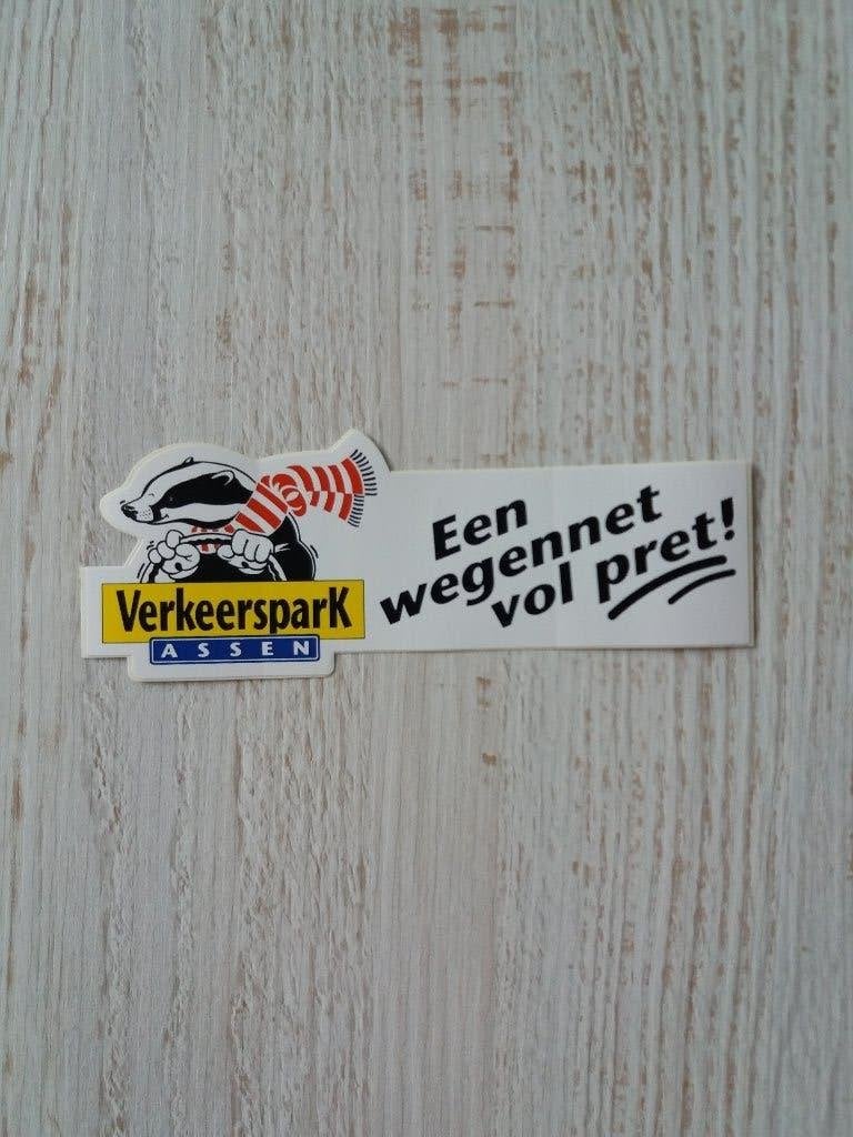 sticker Verkeerspark ASSEN een wegennet vol pret!, Ophalen of Verzenden, Zo goed als nieuw, Bedrijf of Vereniging