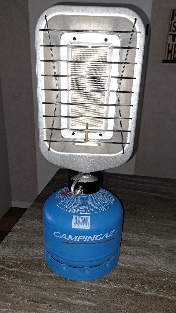 Heater voor campingaz, Ophalen, Gebruikt
