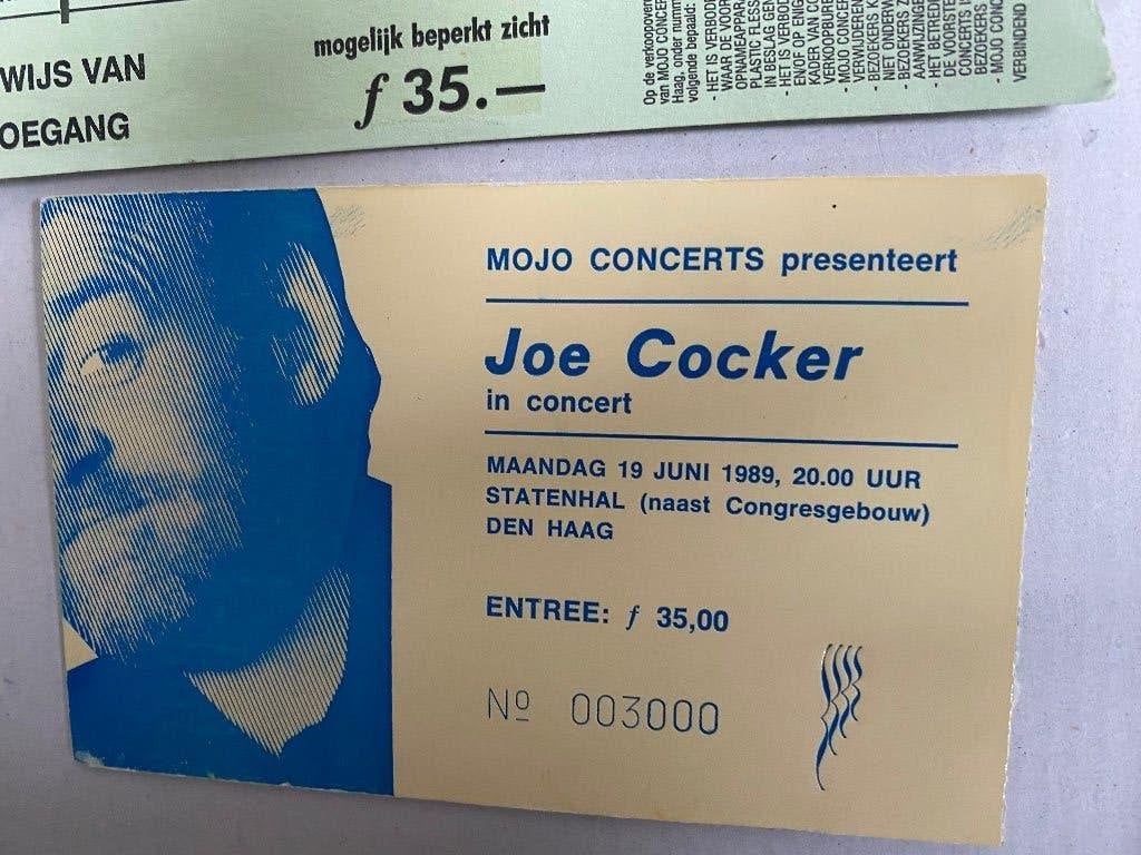 Oud concert kaartje Joe Cocker, Ophalen of Verzenden, Gebruikt