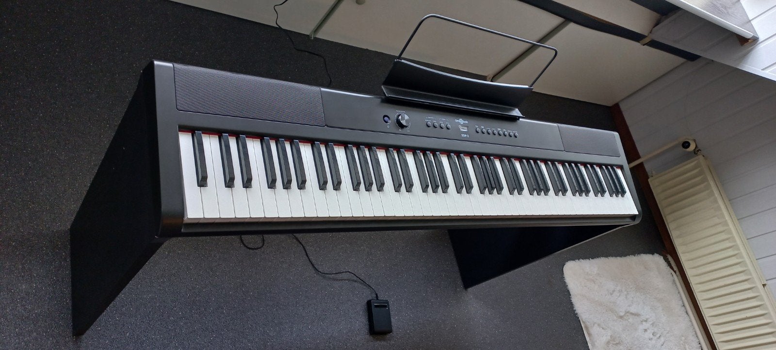 Gear4music SDP-2 digitale piano – zo goed als nieuw + standa, Ophalen, Zwart, Digitaal, Zo goed als nieuw