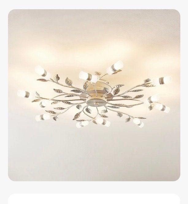 LED plafondlamp Bolonia brons/wit Ø 80 cm bladeren design by, Huis en Inrichting, Lampen | Plafondlampen, Ophalen, Zo goed als nieuw