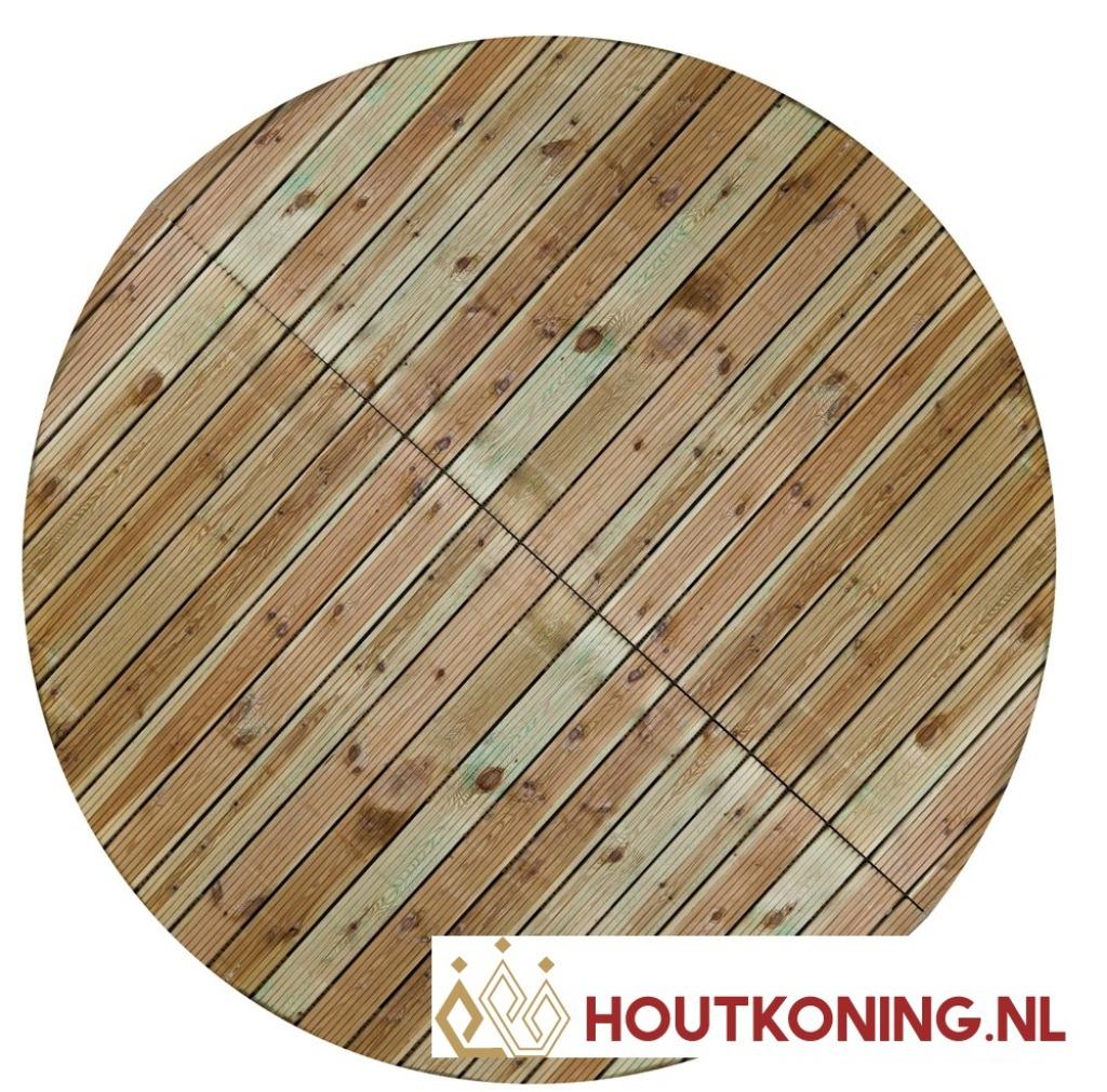 1/2 ronde vlonder 300 cm, Ophalen of Verzenden, Nieuw, Hout