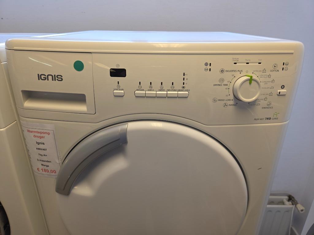 warmtepompdroger - Ignis - 7kg - A+, Ophalen, Ignis, Refurbished, Voorlader
