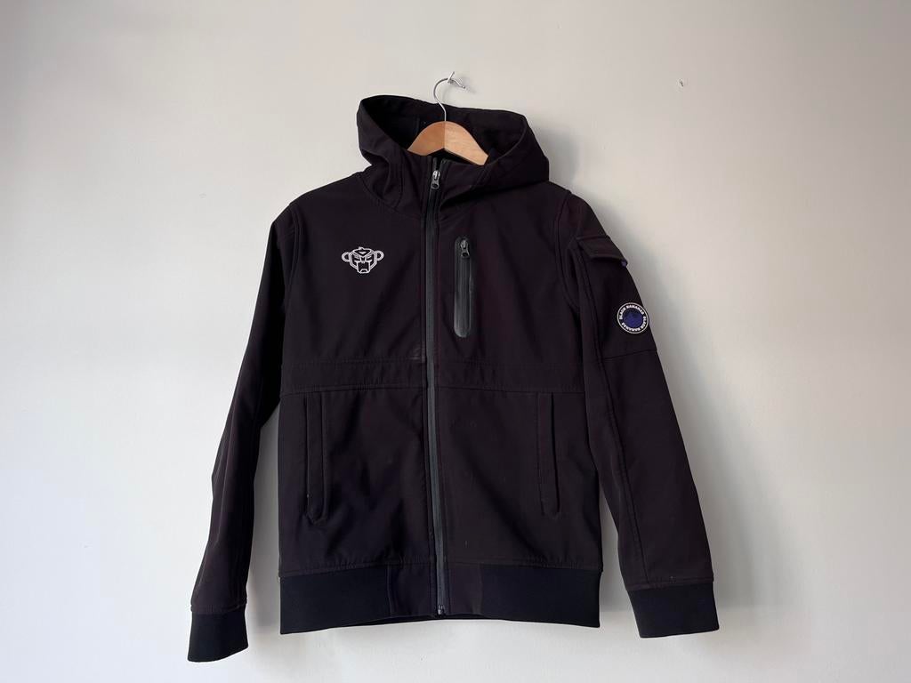 Black bananas softshell jas mt 164 zwart met hoodie capuchon, Ophalen of Verzenden, Zo goed als nieuw, Jongen, Jas
