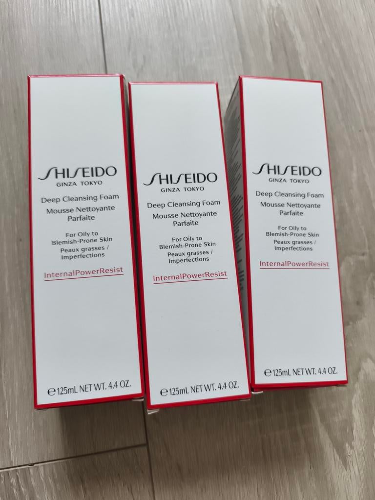 Shiseido deep cleansing foam, Ophalen of Verzenden, Nieuw, Gehele gezicht, Reiniging
