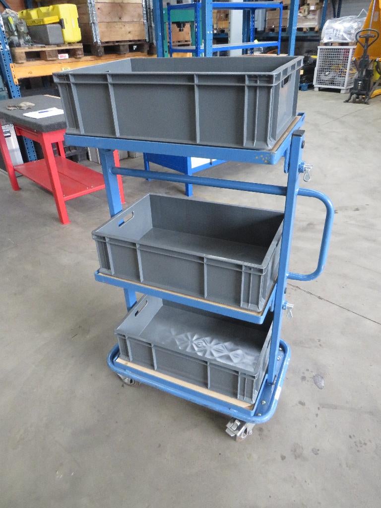 magazijnkar transportkar voor normbakken neigbaar, Transportkar, 100 liter of meer, Zandhaarweg, Ophalen of Verzenden