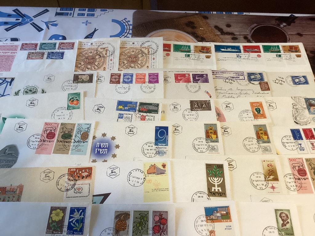 No18 Verzameling fdc Israel 1951-1968 50 stuks onbeschreven, Ophalen of Verzenden, Buitenland