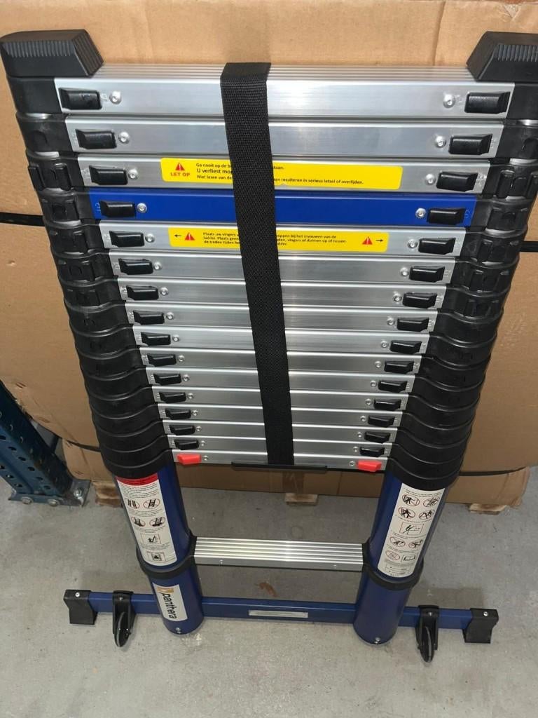 Panthera Telescoopladder 5,2m (#19), Ophalen, Gebruikt, Ladder, Opvouwbaar of Inschuifbaar